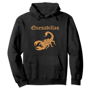 Quesadillas Scorpion Hoodie Burnt Orange Southwestern TS14 Black Print Your Wear