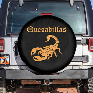 Quesadillas Scorpion Spare Tire Cover Burnt Orange Southwestern TS14 No hole Black Print Your Wear