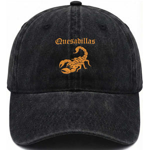 Quesadillas Scorpion Washed Cotton Baseball Cap Burnt Orange Southwestern TS14 Print Your Wear