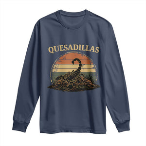 Quesadillas Scorpion Long Sleeve Shirt Southwestern Desert Food TS14 Navy Print Your Wear