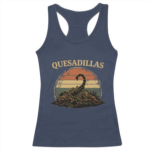 Quesadillas Scorpion Racerback Tank Top Southwestern Desert Food TS14 Navy Print Your Wear