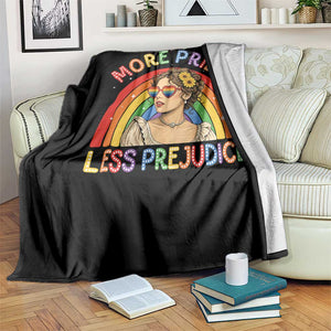 More Pride Less Prejudice Throw Blanket Pride Month LGBTQ Gay Lesbian