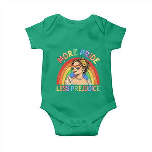 More Pride Less Prejudice Baby Onesie Pride Month LGBTQ Gay Lesbian