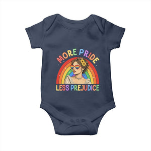 More Pride Less Prejudice Baby Onesie Pride Month LGBTQ Gay Lesbian