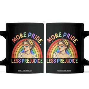 More Pride Less Prejudice Coffee Mug Pride Month LGBTQ Gay Lesbian