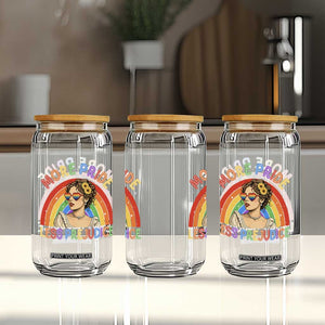 More Pride Less Prejudice Glass Can Pride Month LGBTQ Gay Lesbian