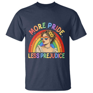 More Pride Less Prejudice T Shirt Pride Month LGBTQ Gay Lesbian