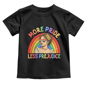More Pride Less Prejudice Toddler T Shirt Pride Month LGBTQ Gay Lesbian