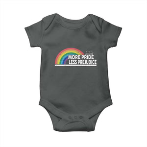 More Pride Less Prejudice Baby Onesie Pride Month LGBTQ