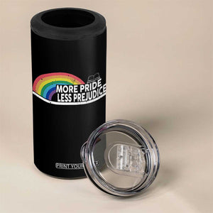 More Pride Less Prejudice 4 in 1 Can Cooler Tumbler Pride Month LGBTQ TS14 Print Your Wear