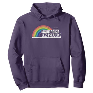 More Pride Less Prejudice Hoodie Pride Month LGBTQ TS14 Purple Print Your Wear