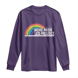More Pride Less Prejudice Long Sleeve Shirt Pride Month LGBTQ TS14 Purple Print Your Wear