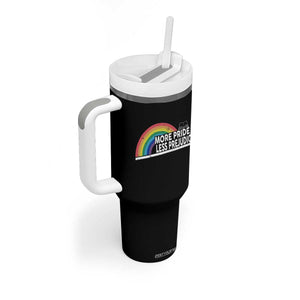 More Pride Less Prejudice Tumbler With Handle Pride Month LGBTQ TS14 Print Your Wear