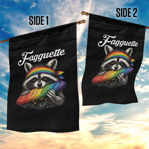 Faguette LGBTQ Garden Flag Funny Pride Raccoon Rainbow TS14 Print Your Wear