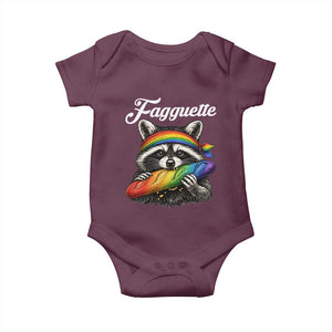 Faguette LGBTQ Baby Onesie Funny Pride Raccoon Rainbow