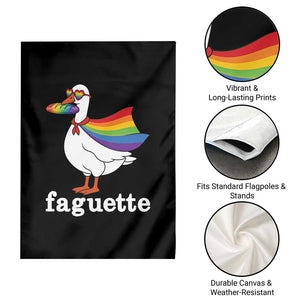 Faguette LGBTQ Garden Flag Funny Pride Goose Rainbow TS14 Print Your Wear