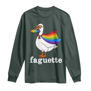 Faguette LGBTQ Long Sleeve Shirt Funny Pride Goose Rainbow