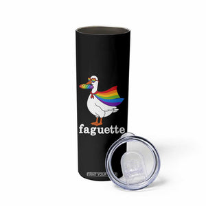 Faguette LGBTQ Skinny Tumbler Funny Pride Goose Rainbow TS14 Print Your Wear
