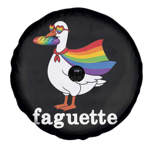 Faguette LGBTQ Spare Tire Cover Funny Pride Goose Rainbow TS14 Print Your Wear