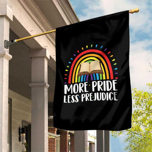 More Pride Less Prejudice Garden Flag LGBTQ Pride Month Book Lover TS14 Print Your Wear
