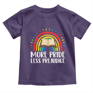 More Pride Less Prejudice Toddler T Shirt LGBTQ Pride Month Book Lover TS14 Purple Print Your Wear