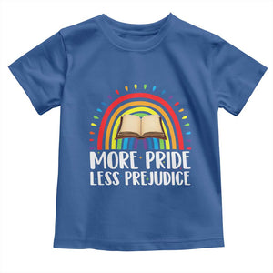 More Pride Less Prejudice Toddler T Shirt LGBTQ Pride Month Book Lover TS14 Royal Blue Print Your Wear
