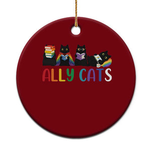 Rainbow Pride Ally Cats Ceramic Ornament LGBTQ Inclusion Cat Lover Gift TS14 1pc Red Print Your Wear