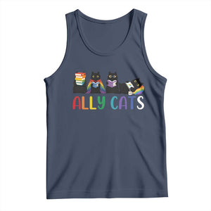 Rainbow Pride Ally Cats Tank Top LGBTQ Inclusion Cat Lover Gift