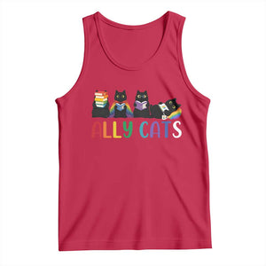 Rainbow Pride Ally Cats Tank Top LGBTQ Inclusion Cat Lover Gift