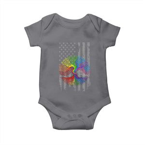 Tree of Life Rainbow LGBTQ Pride Baby Onesie American Flag Gift TS14 Charcoal Print Your Wear