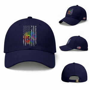 Tree of Life Rainbow LGBTQ Pride Baseball Cap American Flag Gift