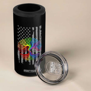 Tree of Life Rainbow LGBTQ Pride 4 in 1 Can Cooler Tumbler American Flag Gift TS14 Print Your Wear