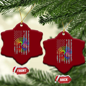 Tree of Life Rainbow LGBTQ Pride Ceramic Ornament American Flag Gift TS14 Print Your Wear