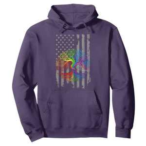 Tree of Life Rainbow LGBTQ Pride Hoodie American Flag Gift