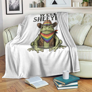 Pride Frog LGBT Rainbow Throw Blanket Well Sheeyit Country Western TS14 Print Your Wear