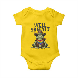 Pride Frog LGBT Rainbow Baby Onesie Well Sheeyit Country Western TS14 Daisy Print Your Wear