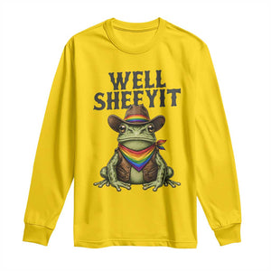 Pride Frog LGBT Rainbow Long Sleeve Shirt Well Sheeyit Country Western TS14 Daisy Print Your Wear