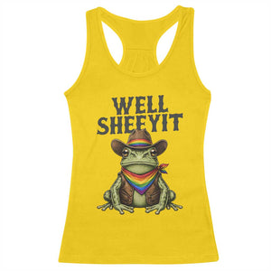 Pride Frog LGBT Rainbow Racerback Tank Top Well Sheeyit Country Western TS14 Daisy Print Your Wear