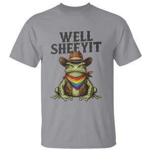 Pride Frog LGBT Rainbow T Shirt Well Sheeyit Country Western TS14 Sport Gray Print Your Wear