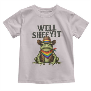 Pride Frog LGBT Rainbow Toddler T Shirt Well Sheeyit Country Western TS14 Ice Gray Print Your Wear