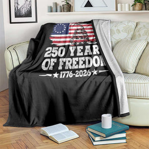 250 Years Of Freedom Throw Blanket Gadsden Flag American Patriot US