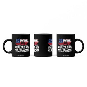 250 Years Of Freedom Coffee Mug Gadsden Flag American Patriot US