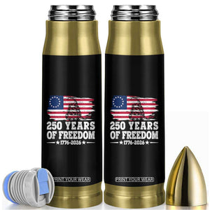 250 Years Of Freedom Bullet Tumbler Gadsden Flag American Patriot US