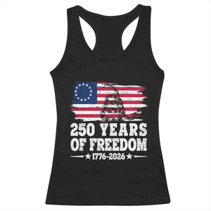 250 Years Of Freedom Racerback Tank Top Gadsden Flag American Patriot US