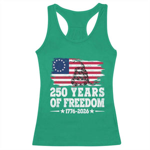 250 Years Of Freedom Racerback Tank Top Gadsden Flag American Patriot US