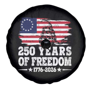 250 Years Of Freedom Spare Tire Cover Gadsden Flag American Patriot US