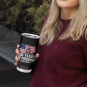 250 Years Of Freedom Tumbler Cup Gadsden Flag American Patriot US