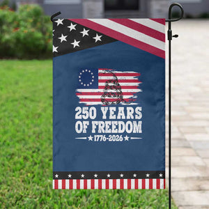 250 Years Of Freedom Patriotic Garden Flag Gadsden Flag American Patriot US