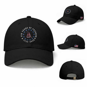 250 Years Of Freedom Baseball Cap Gadsden Betty Ross Flag Ring of Stars American Patriot US