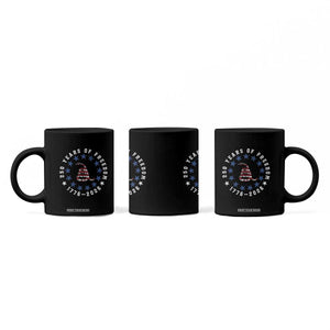 250 Years Of Freedom Coffee Mug Gadsden Betty Ross Flag Ring of Stars American Patriot US